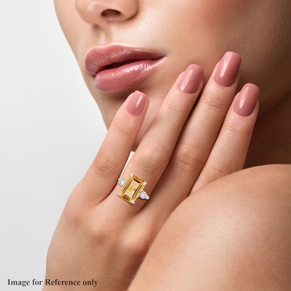 NWT Brazilian Citrine & White Topaz Ring - 8 - Picture 10 of 12